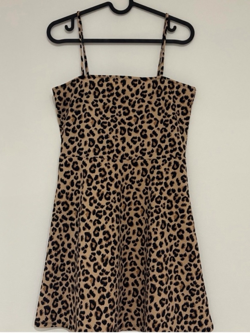 H&M Leopard Print Spaghetti Strap Dress